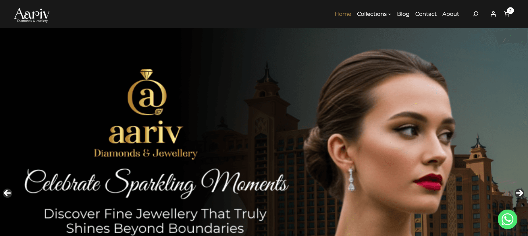 Aariv Diamonds & Jewellery Website